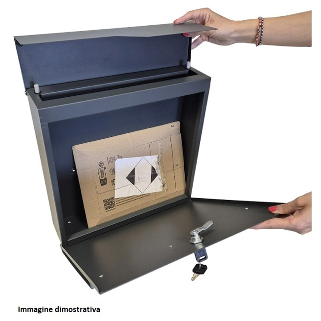 Vendita online Cassetta postale Nettuno colore bianco 37×11×37 cm.